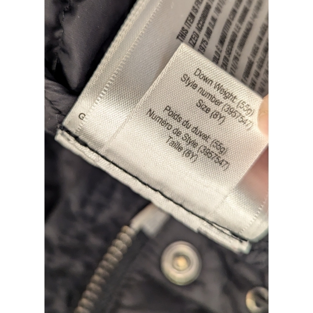 Burberry Children Black Quilted Puffy Duck Down Jacket Size 8 - Picture 14 of 15